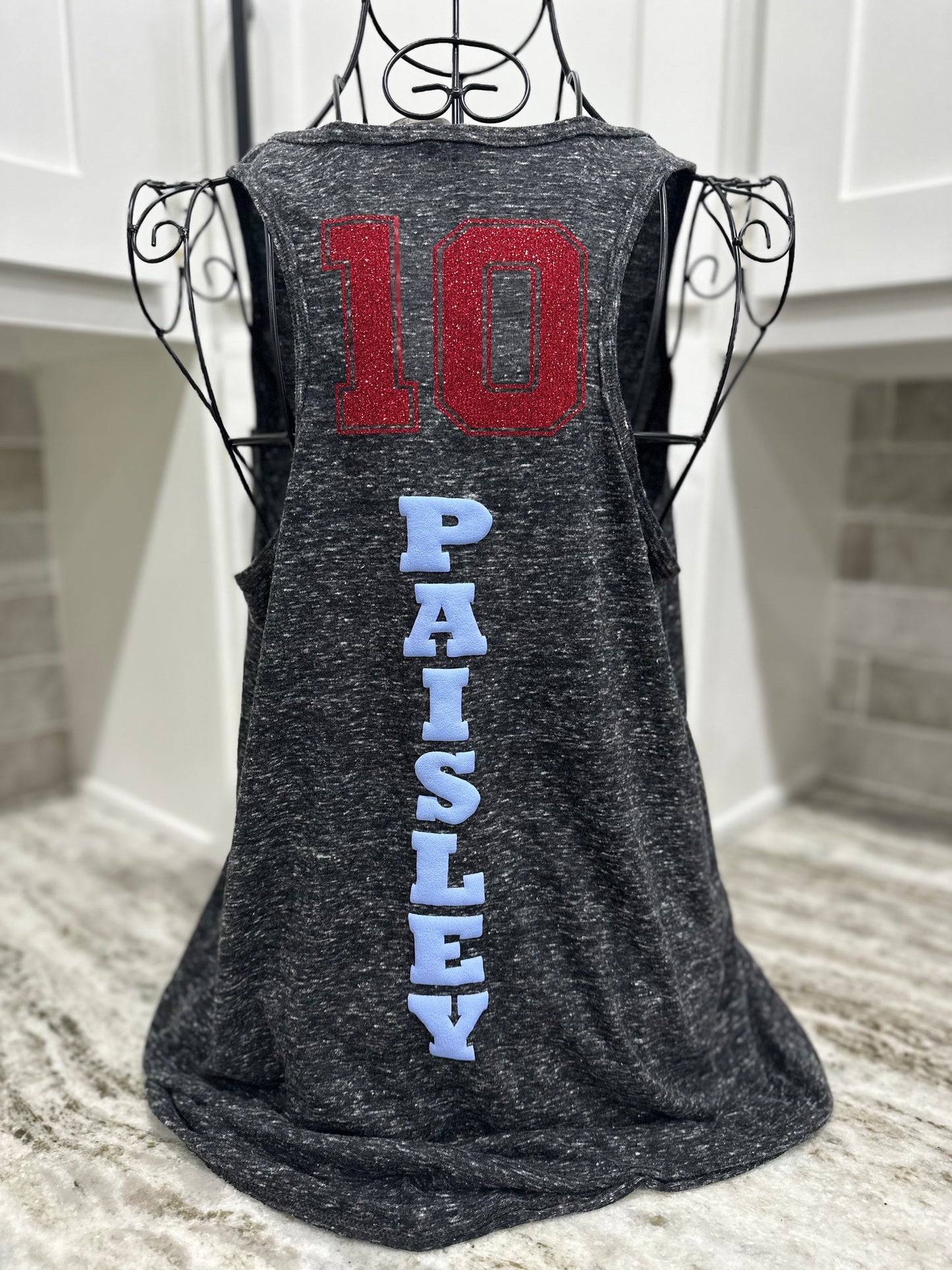 Sports Glitter & Puff Tank Top