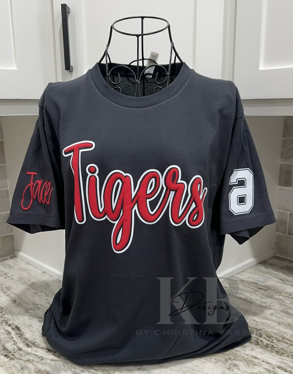 Personalized Sports Glitter & Puff Tee