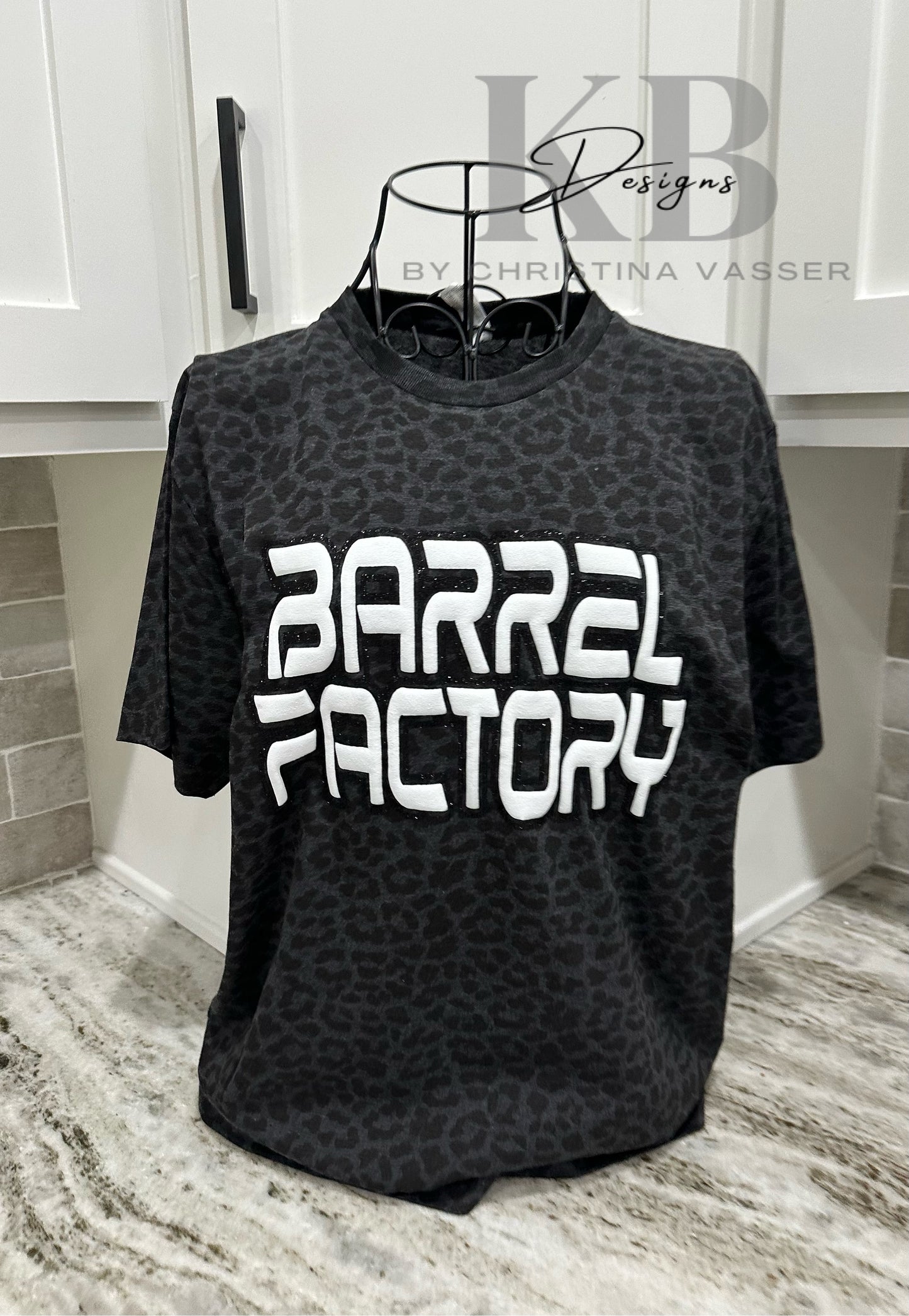 Leopard Mascot glitter and Puff Shirt