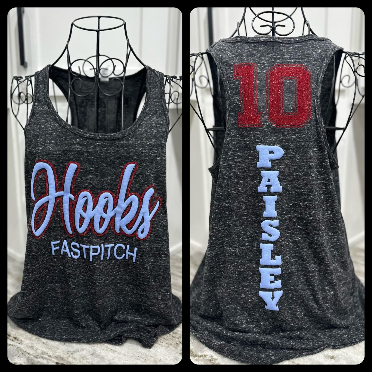 Sports Glitter & Puff Tank Top