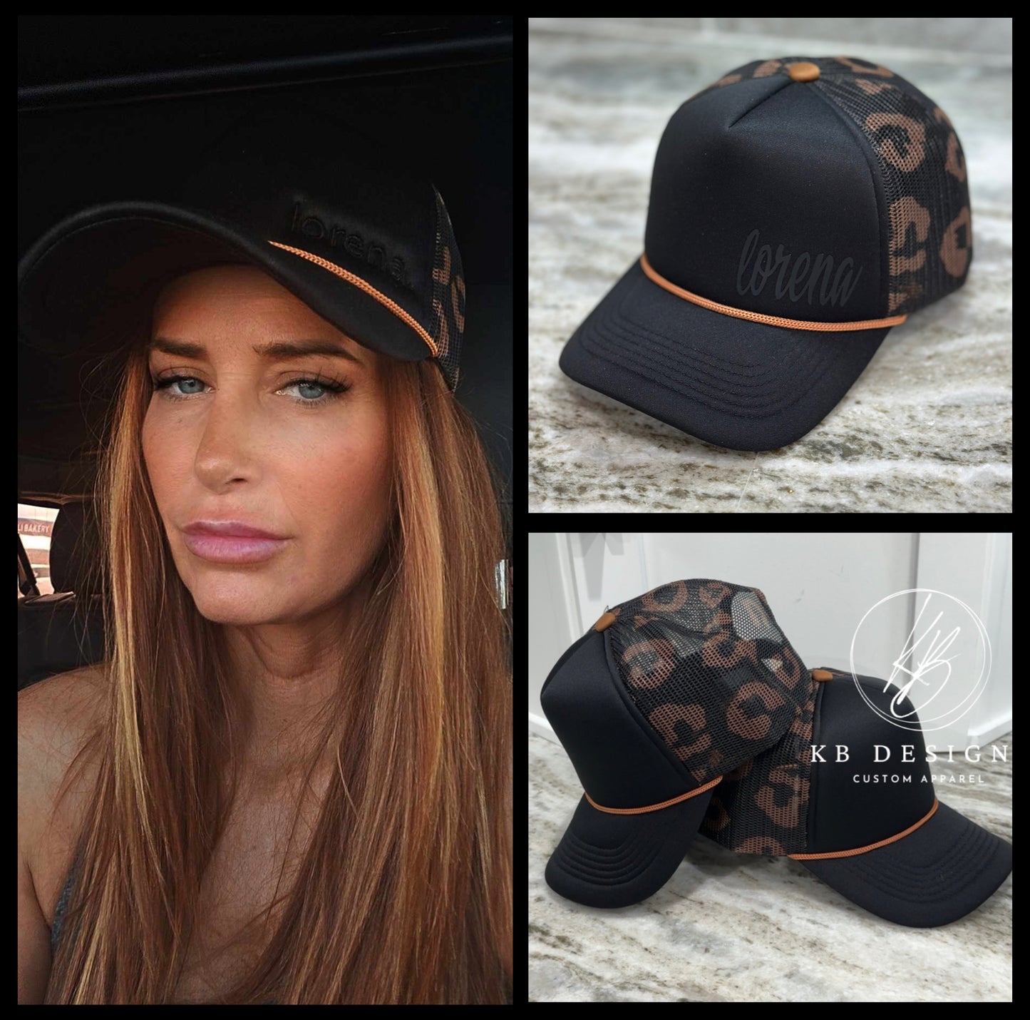 Leopard Trucker Hat Customized