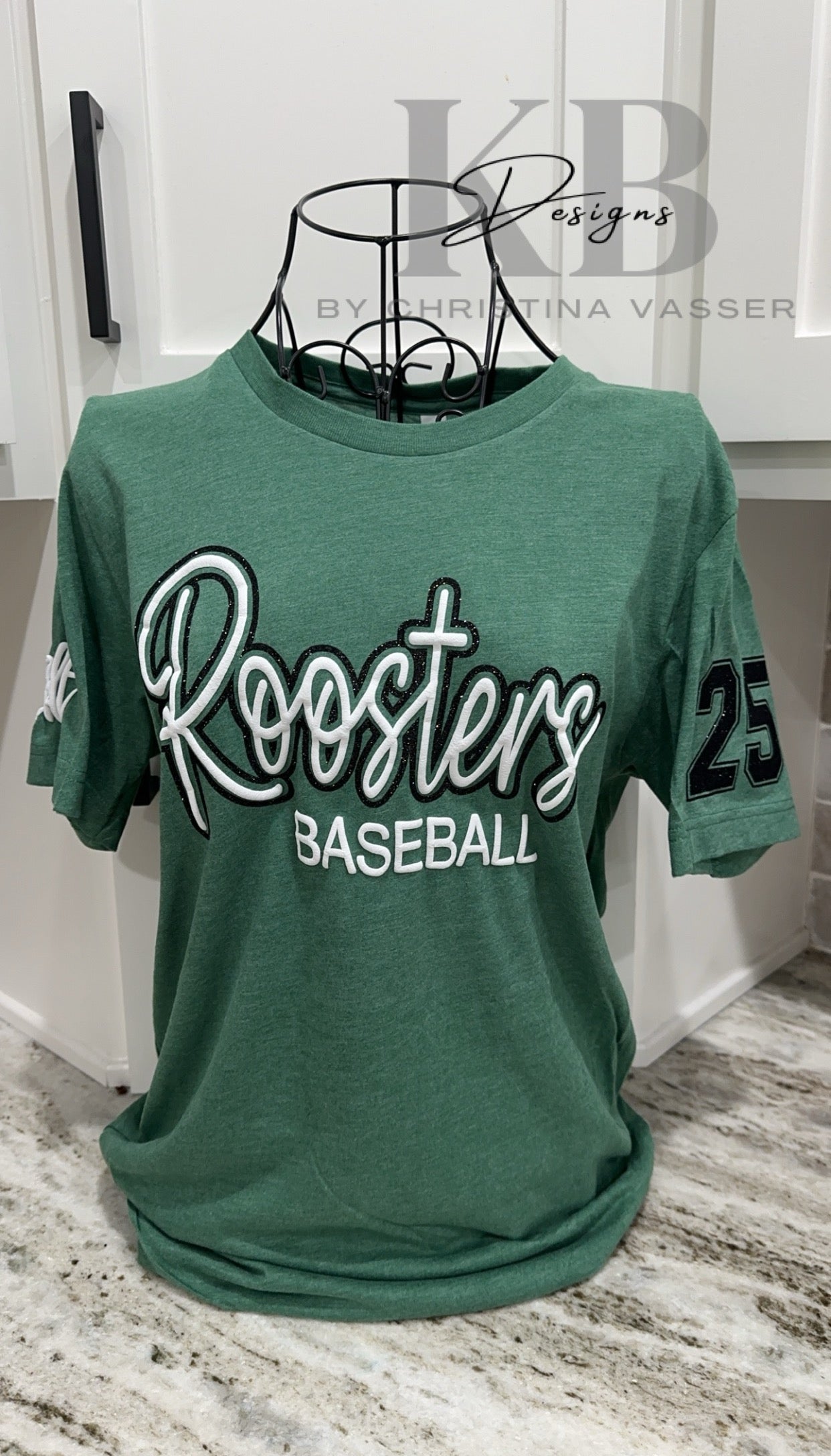 Personalized Sports Glitter & Puff Tee