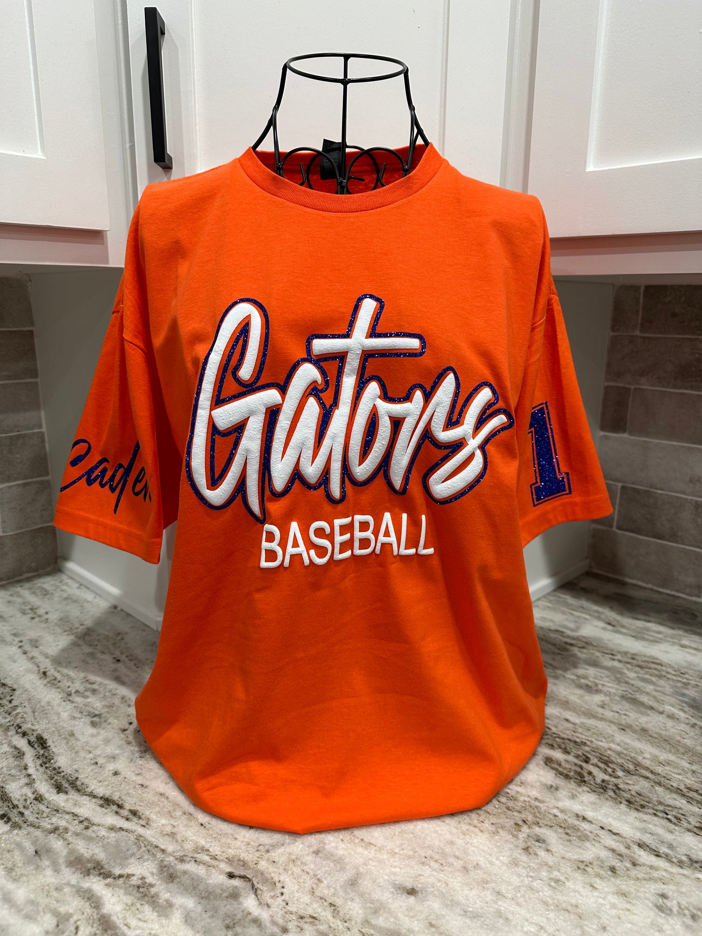 Personalized Sports Glitter & Puff Tee