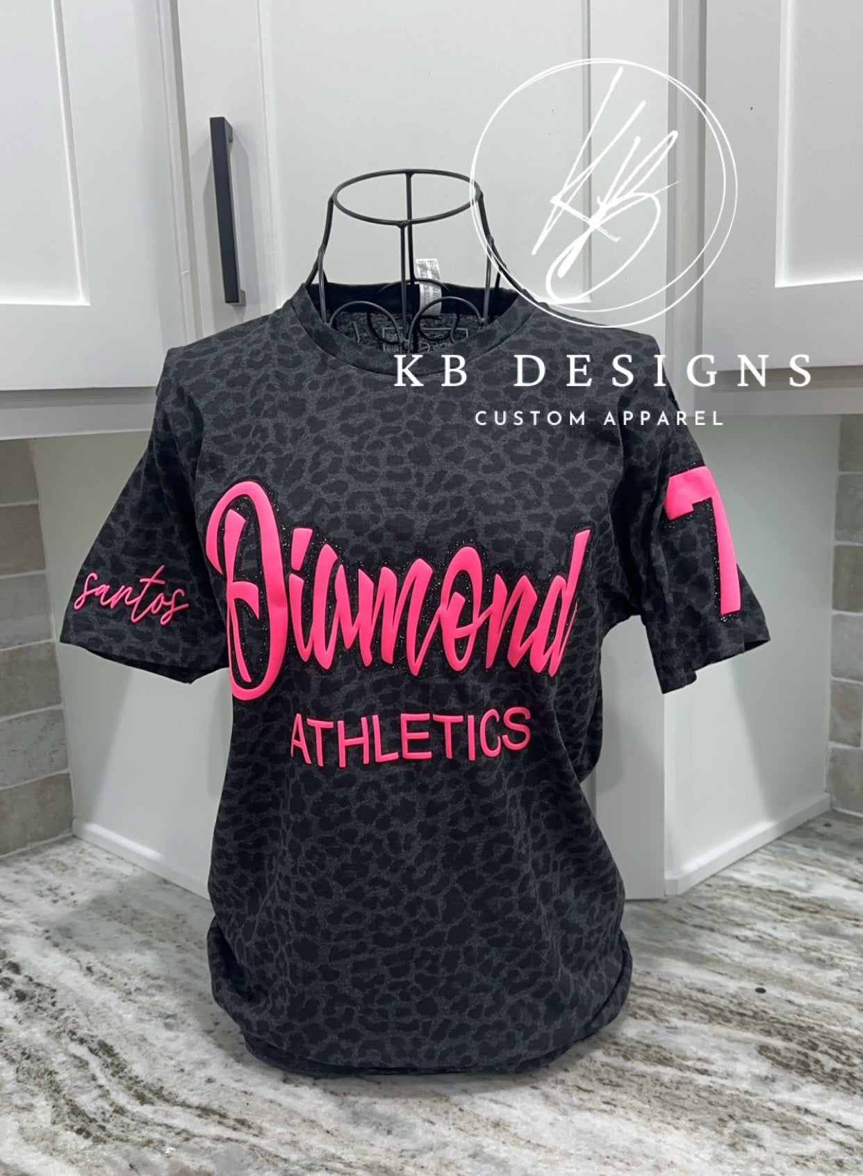 Diamond Athletics Pink Leopard Tee