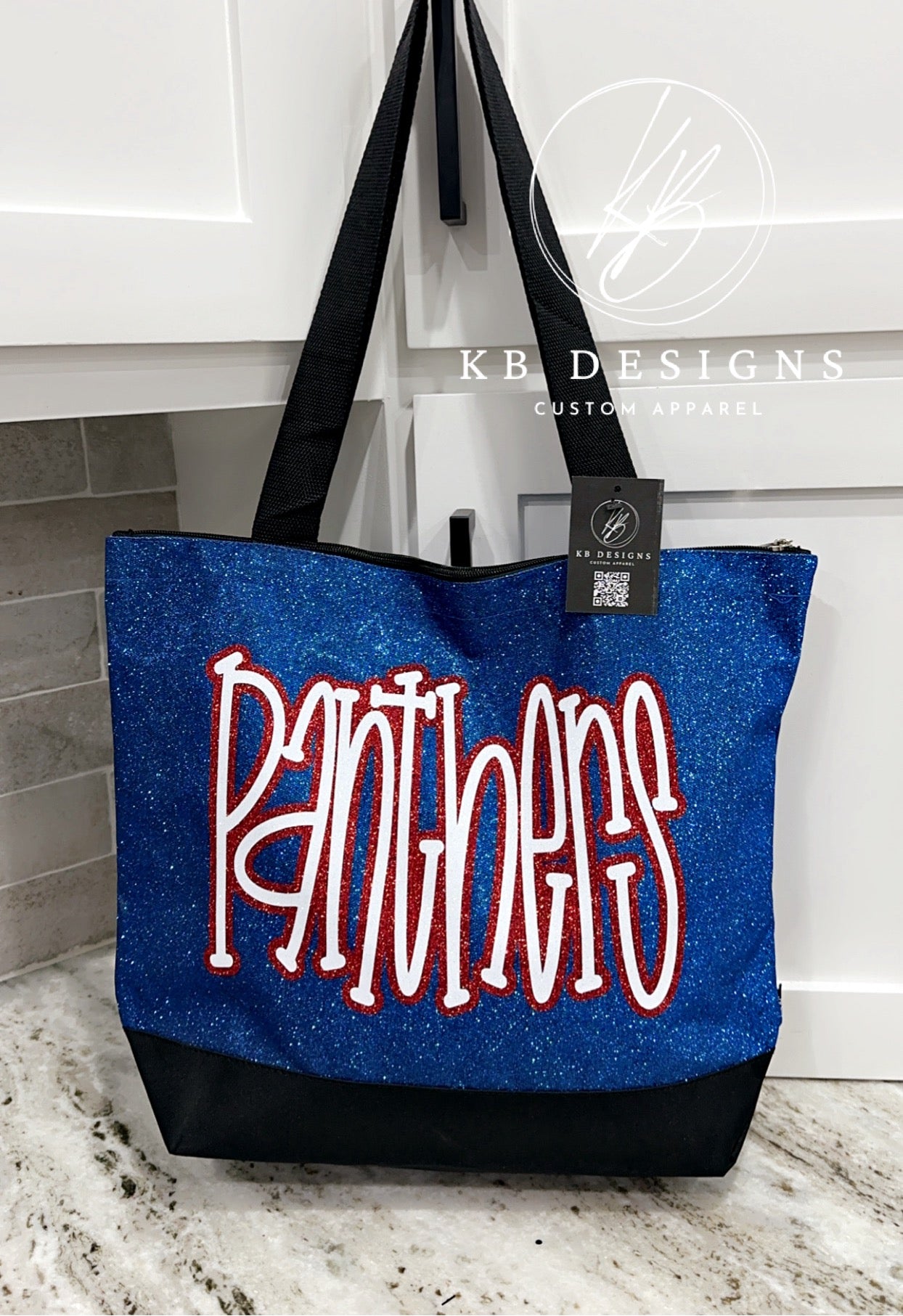 Custom Glitter Canvas Tote Bag