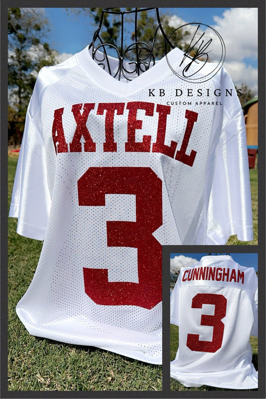 Glitter Football Jersey W/Front Numbers