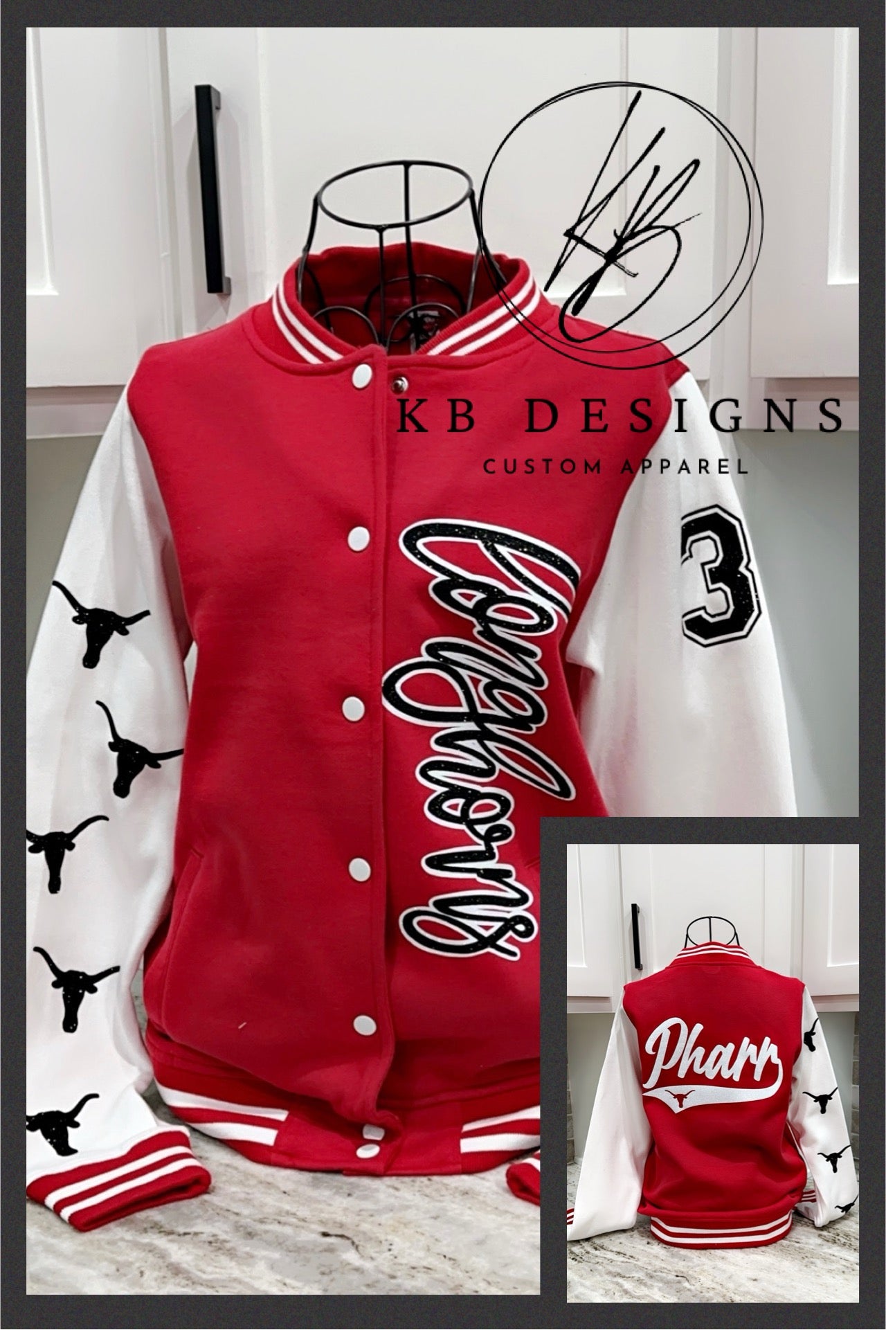 Cougars Varsity Letterman Glitter Jacket