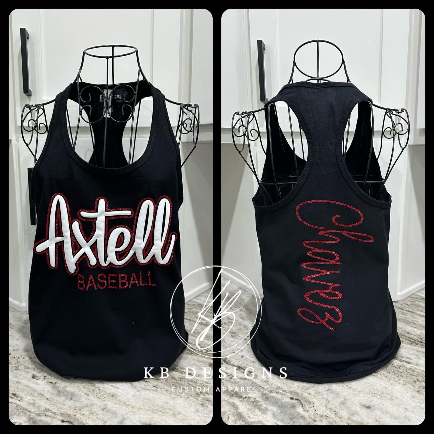 Sports Glitter & Puff Tank Top