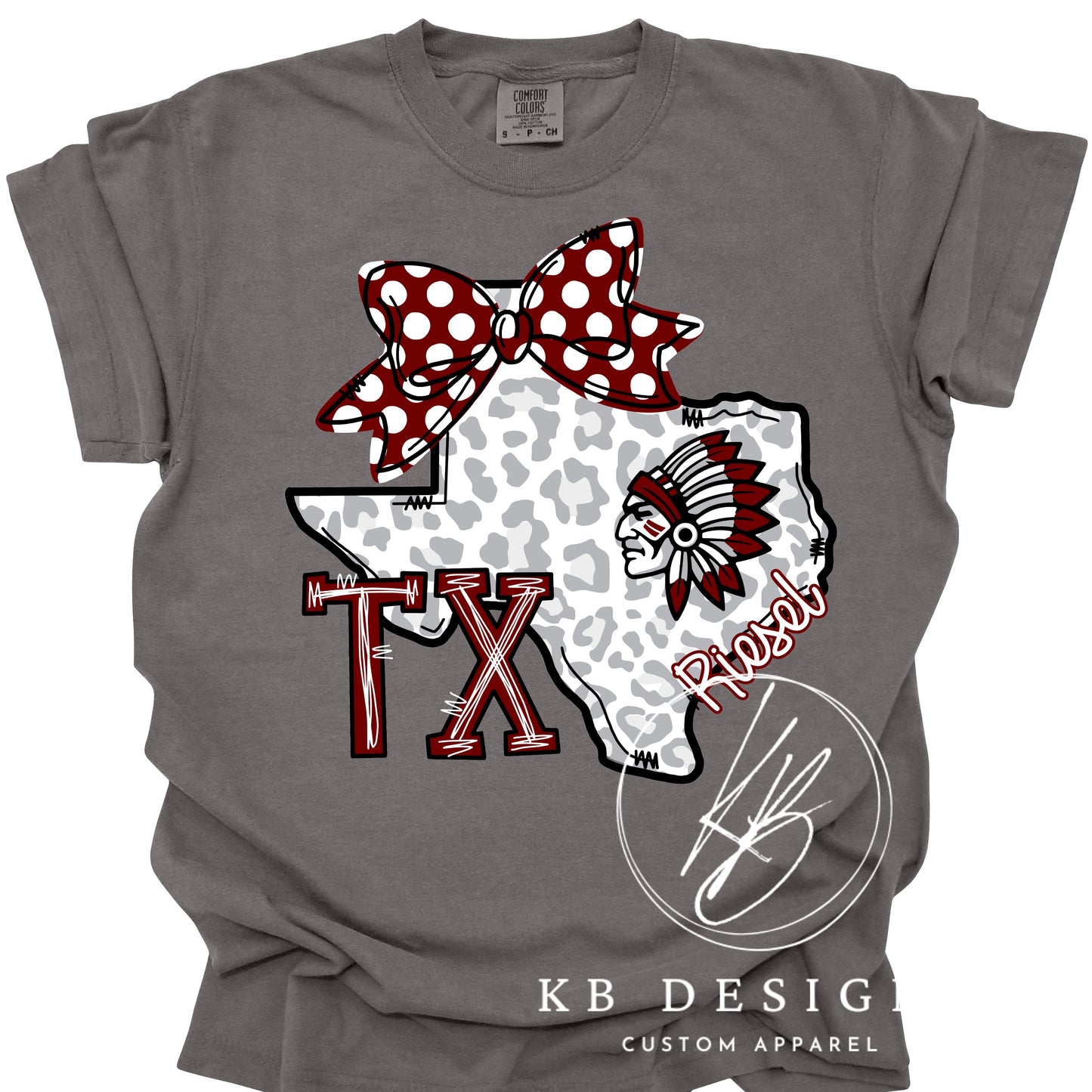 Riesel Indians TX Bow Tee