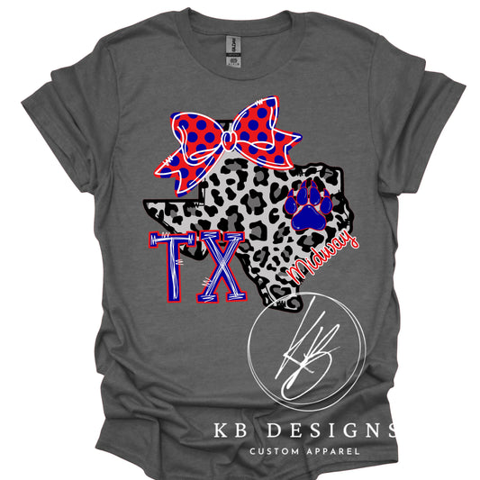 Midway Panthers TX Bow Tee