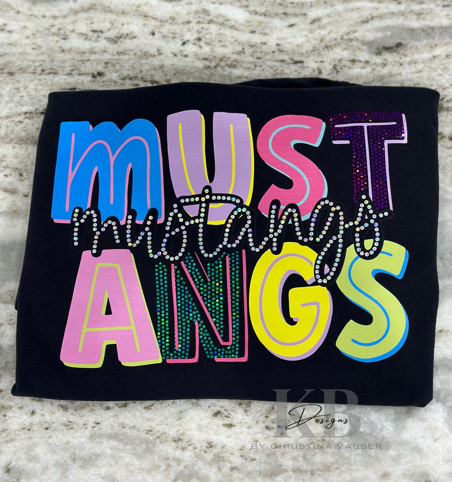 Double Stacked Mascot DTF & Spangle Tee