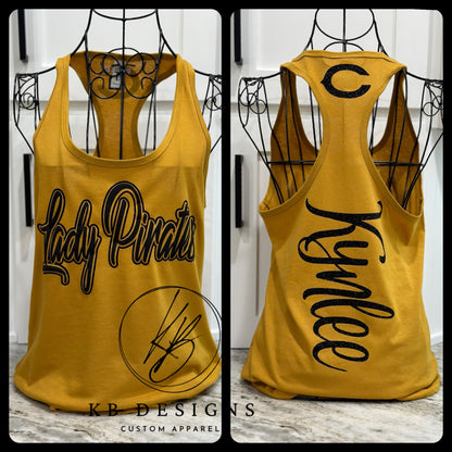 Sports Glitter & Puff Tank Top