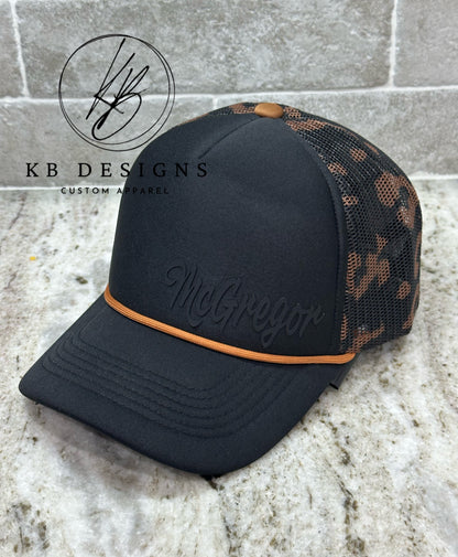 Leopard Trucker Hat Customized