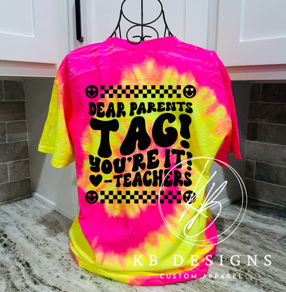Teachers Tag You’re It Tie Dye Tee