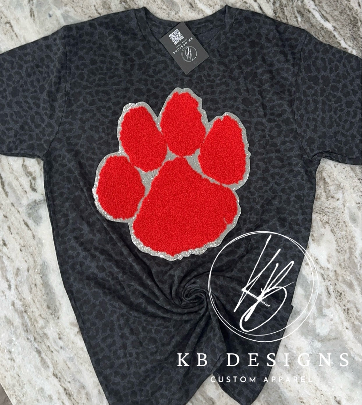 Chenille Paw Tee