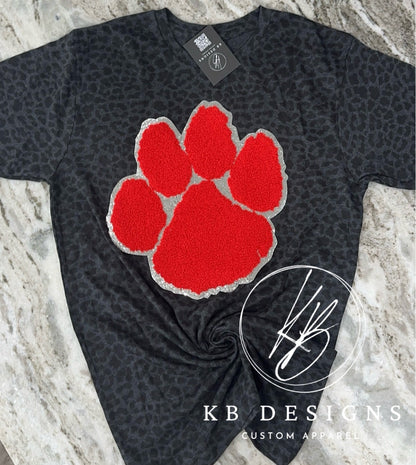 Chenille Paw Tee