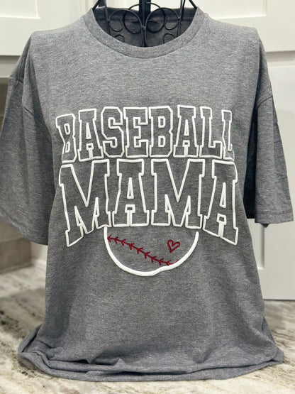 Baseball Mama puff Tee