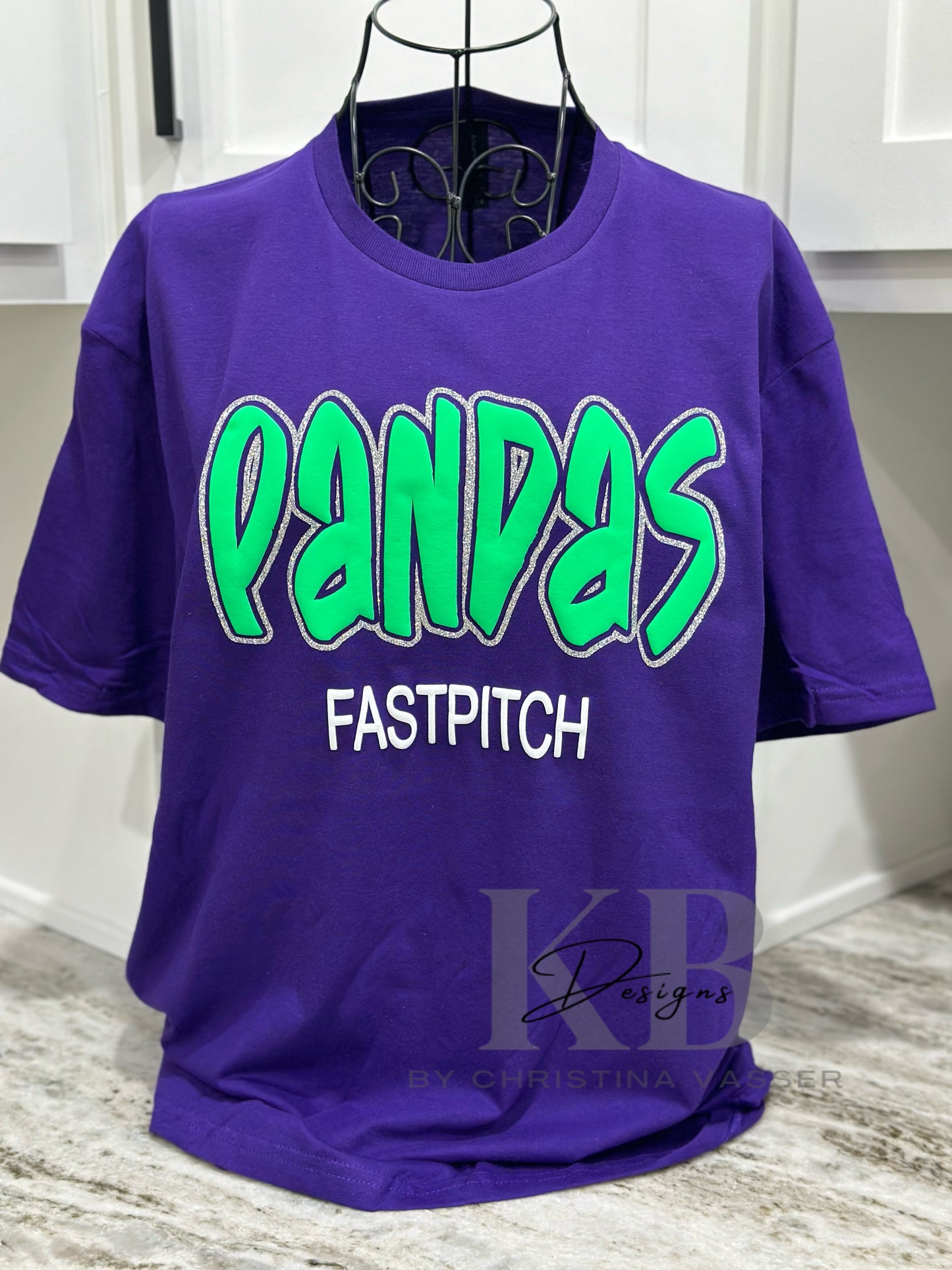 Personalized Sports Glitter & Puff Tee