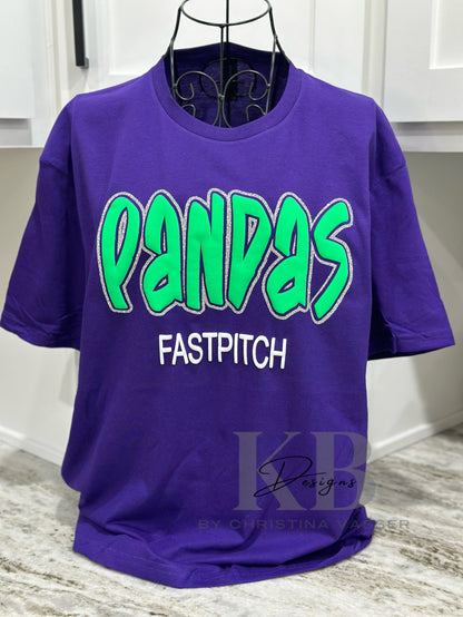Personalized Sports Glitter & Puff Tee