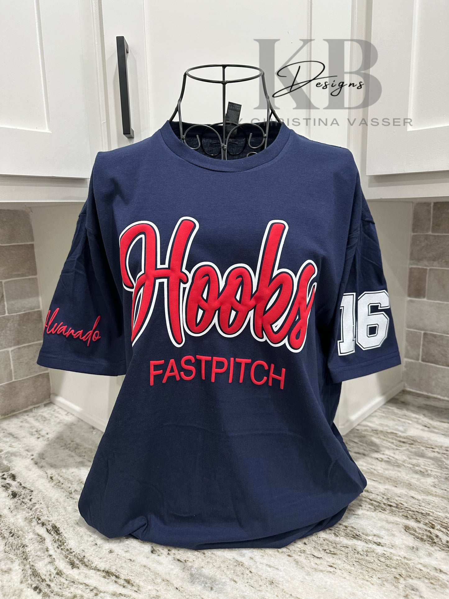 Personalized Sports Glitter & Puff Tee