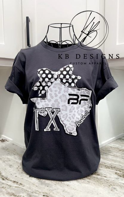Town/Mascot Leopard TX W/Bow