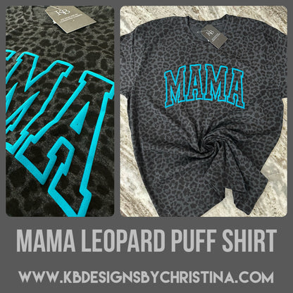 MAMA Leopard Puff Shirt