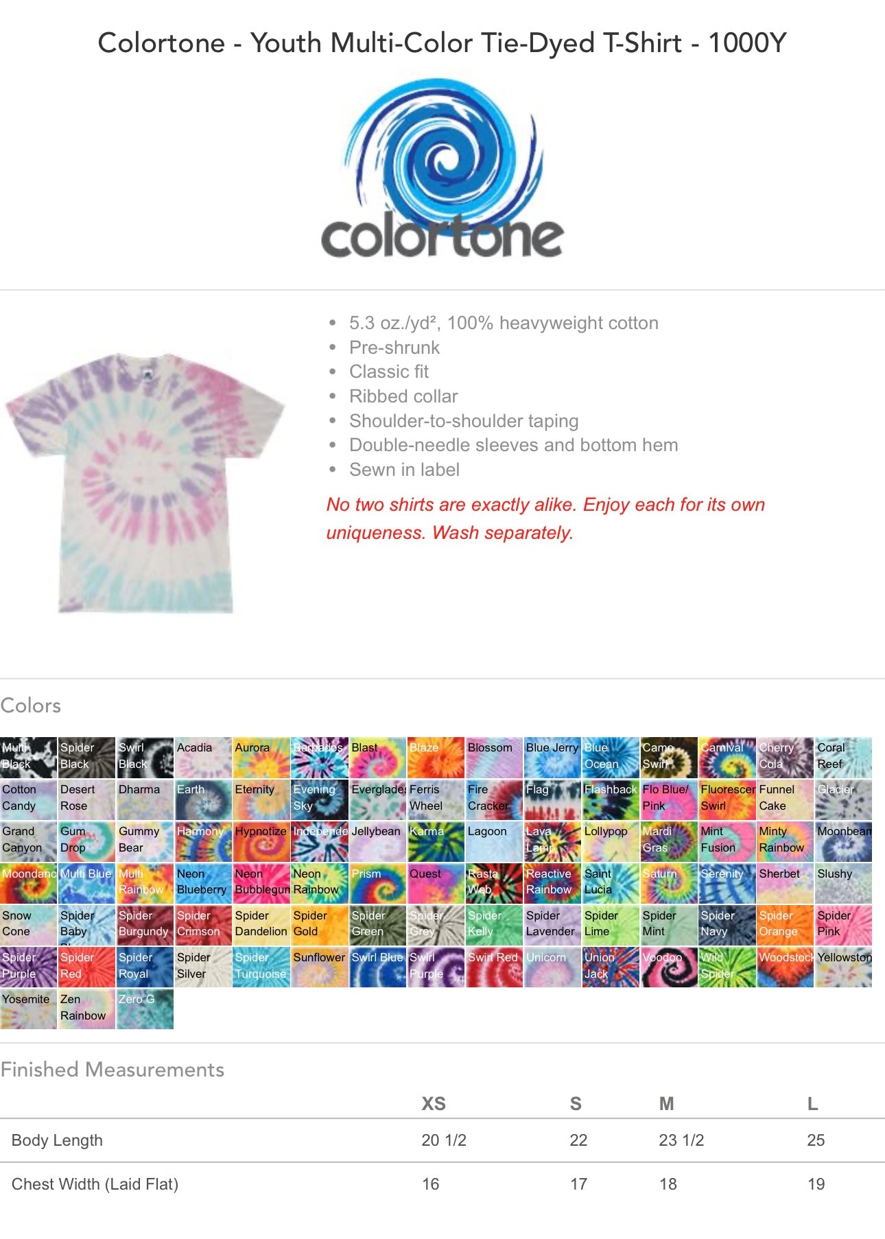 Tie Dye Mascot Tee