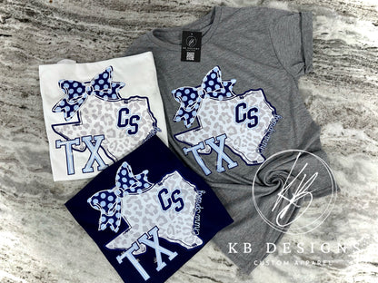 Town/Mascot Leopard TX W/Bow