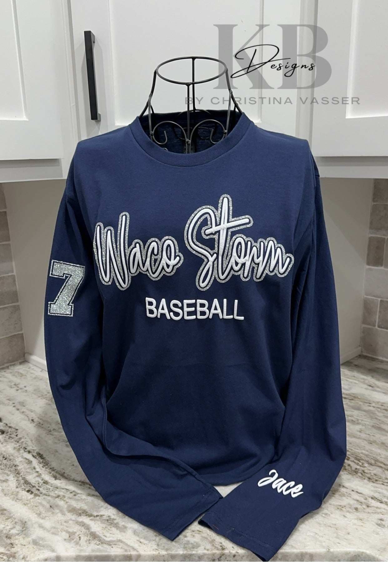 Personalized Sports Glitter & Puff Tee