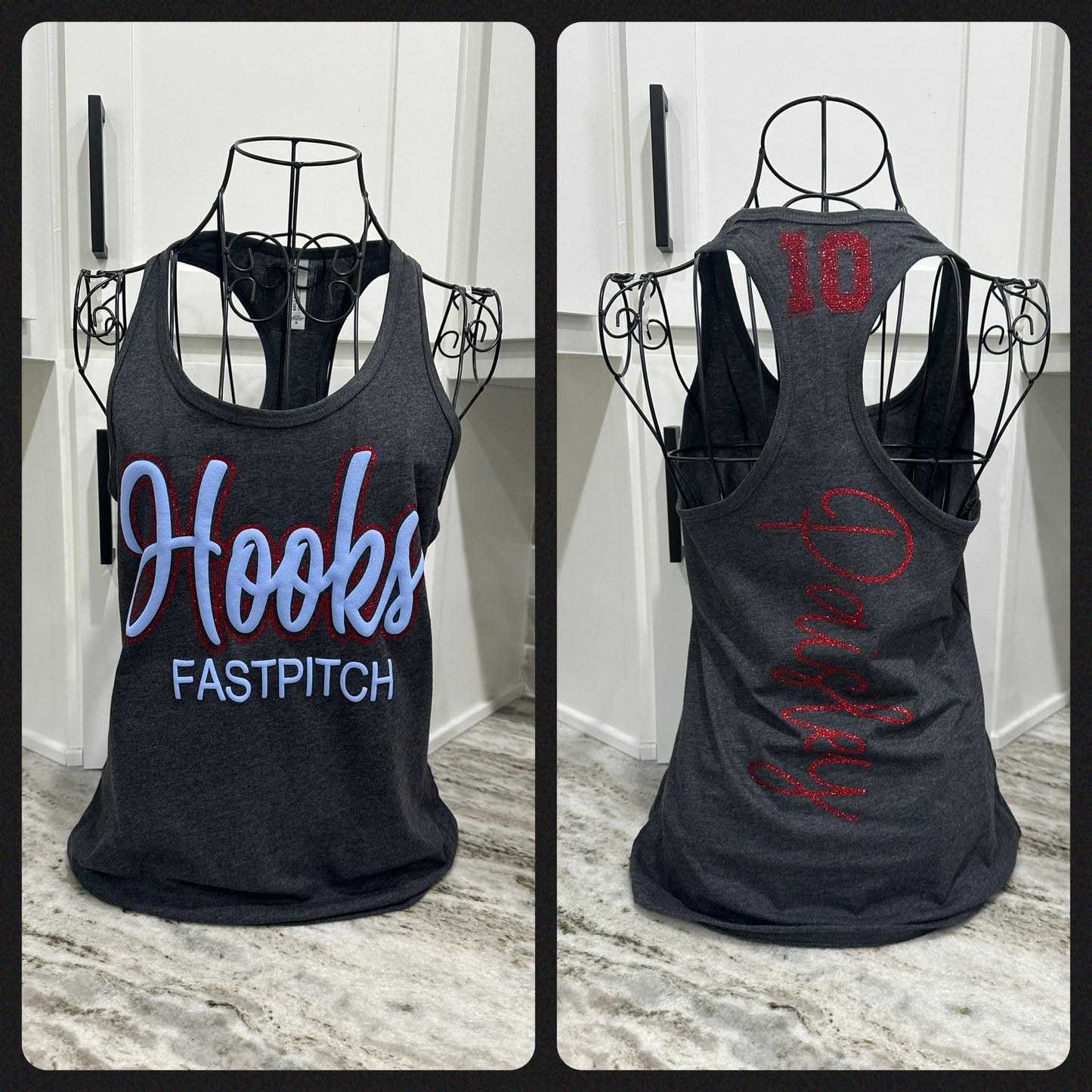 Sports Glitter & Puff Tank Top