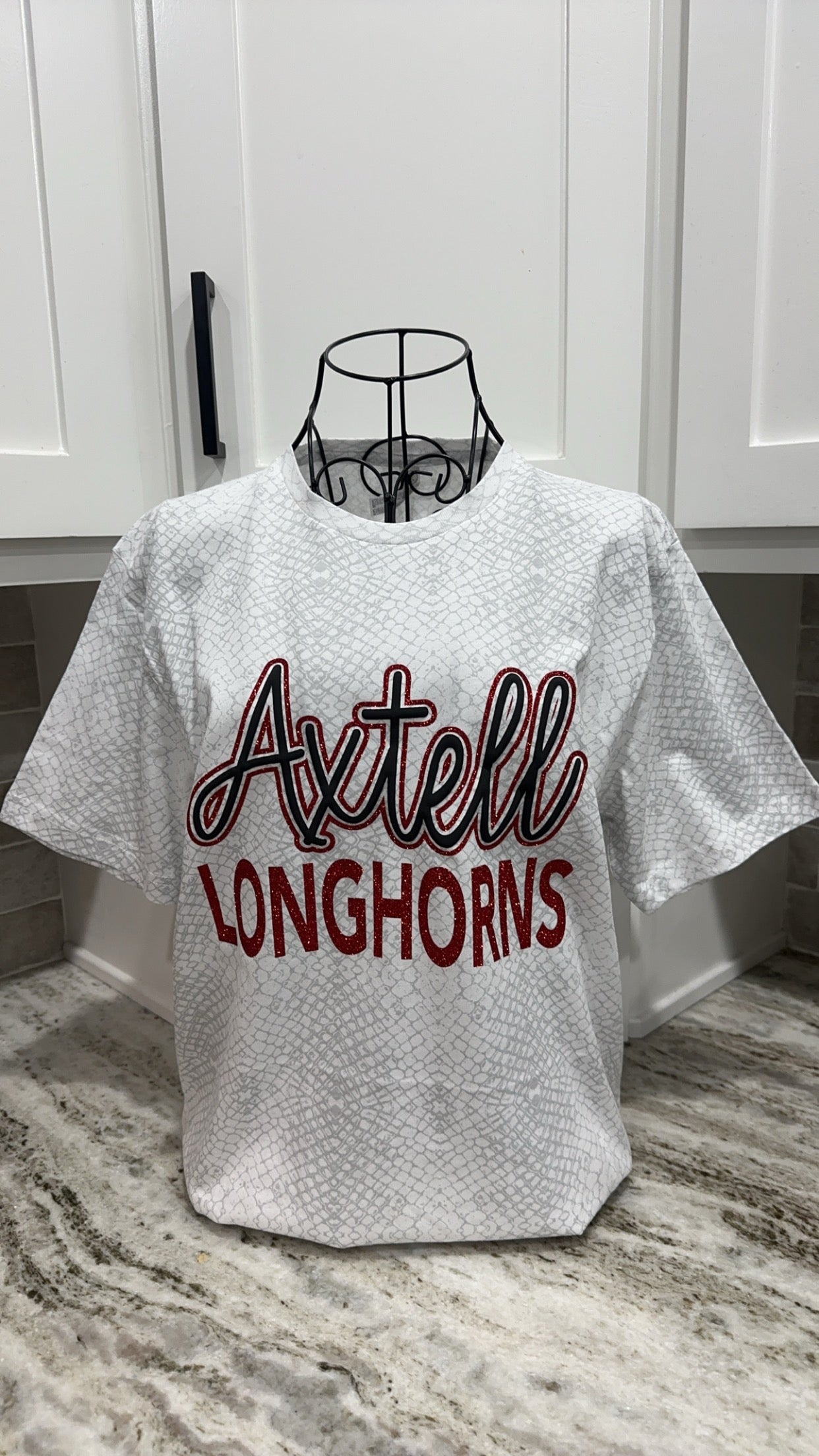 Custom Reptile Mascot glitter & puff Tee