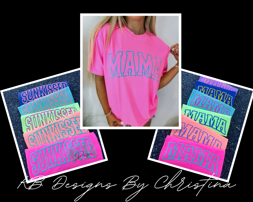 Custom Neon Color Puff Tee