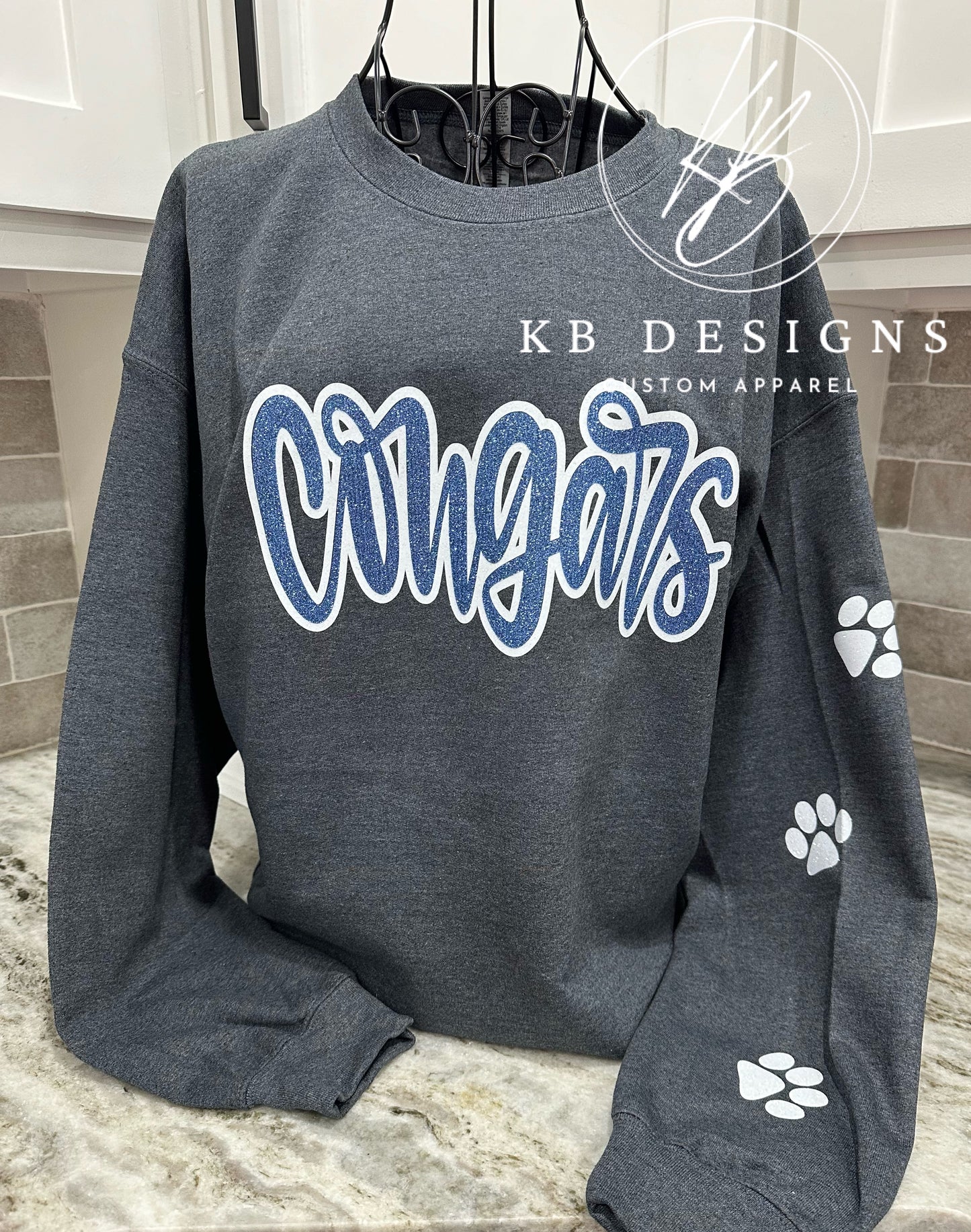 Custom Mascot w/sleeve paw prints