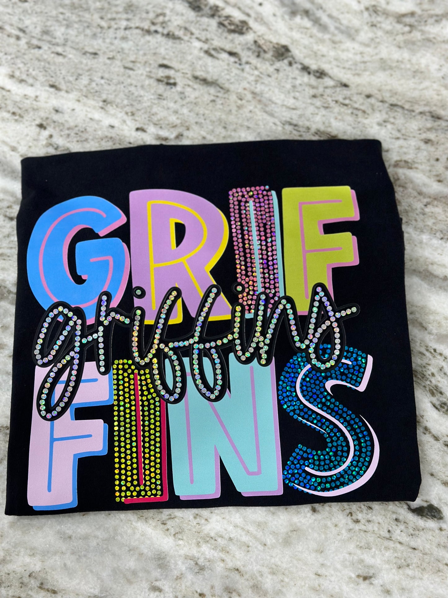 Double Stacked Mascot DTF & Spangle Tee
