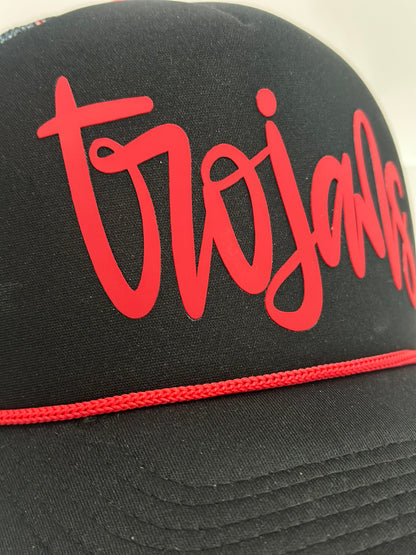 Trojans Checkered Trucker Hat
