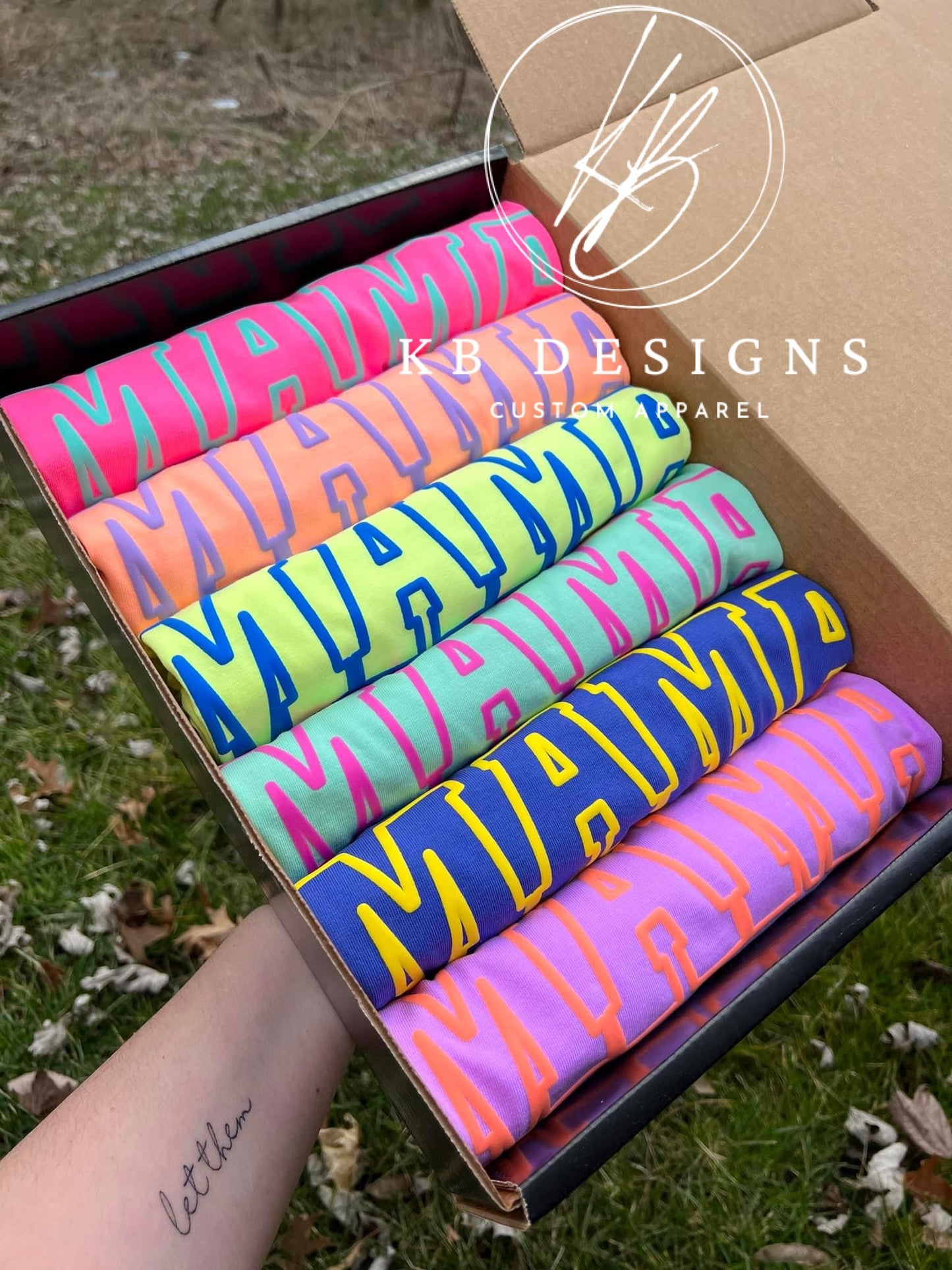 MAMA Neon Color Summer Puff Tee