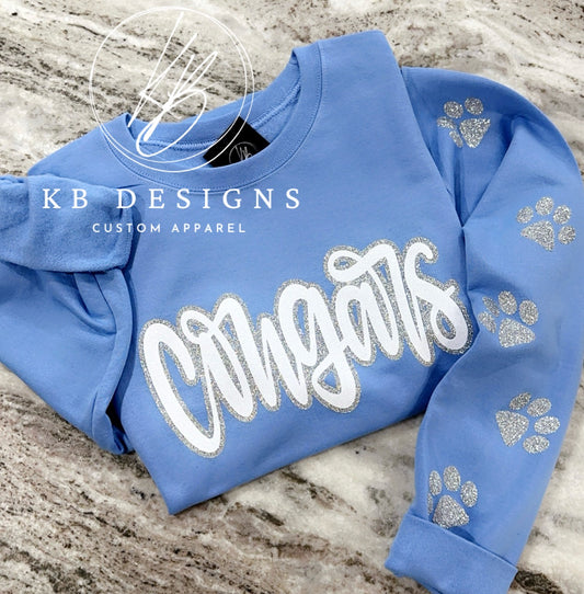 Custom Mascot w/sleeve paw prints