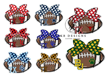 Football W/Bow Top