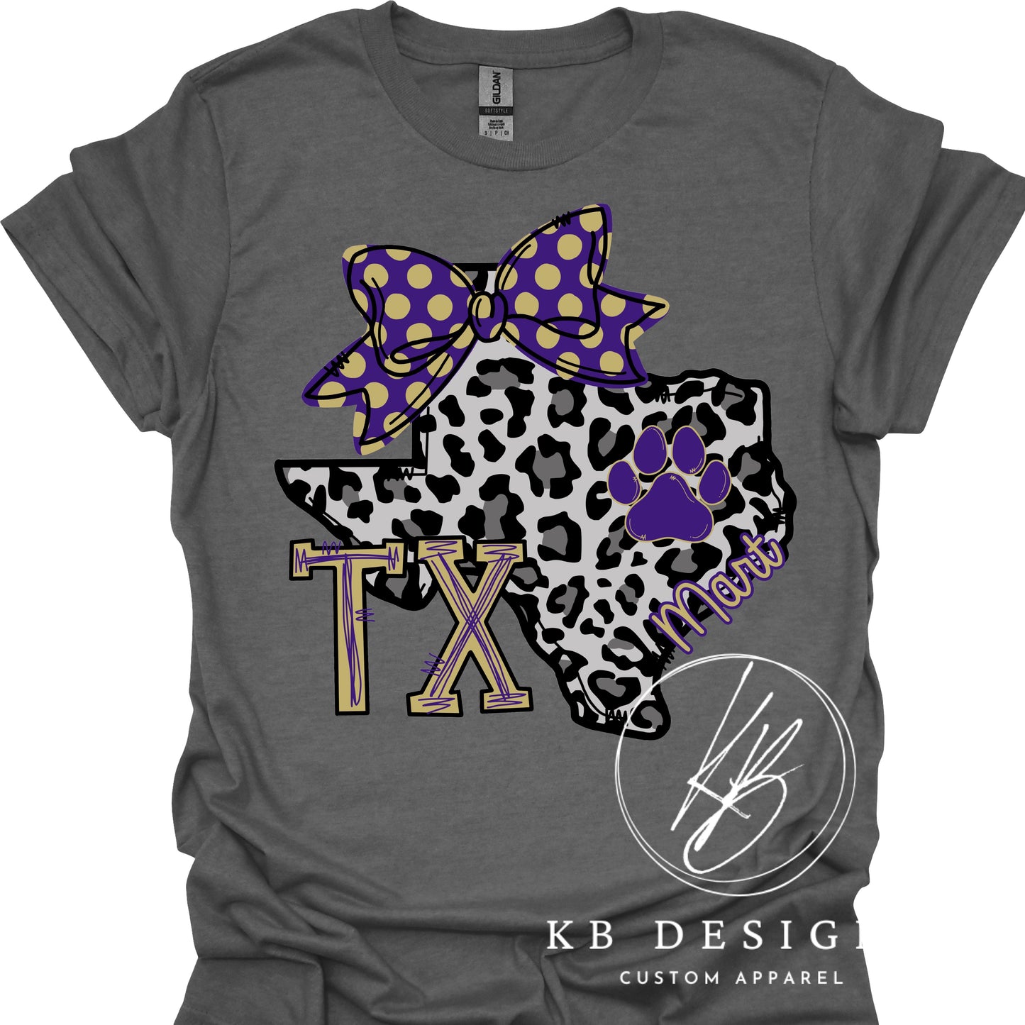 Mart Panthers TX Leopard Bow Tee