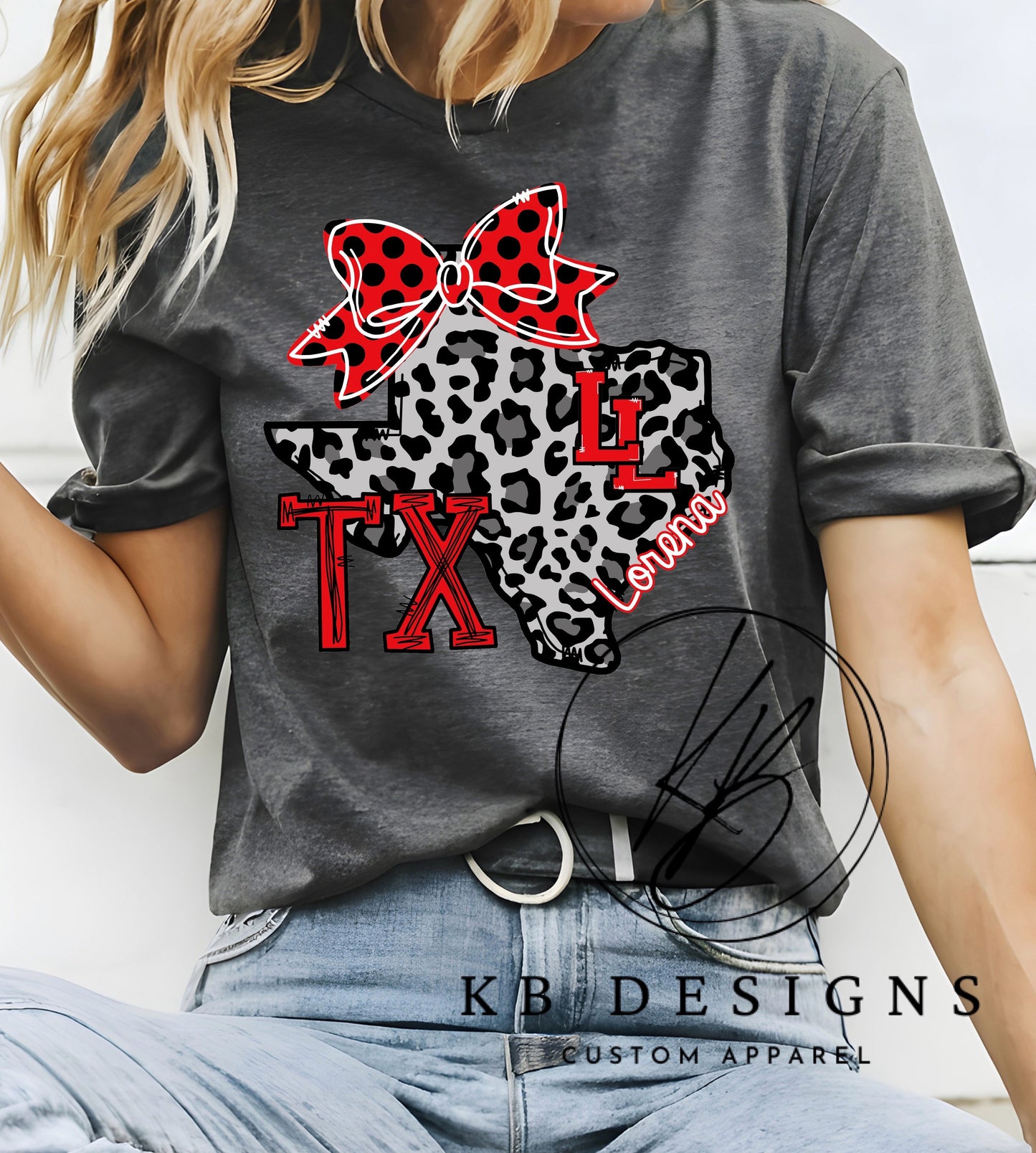 Town/Mascot Leopard TX W/Bow