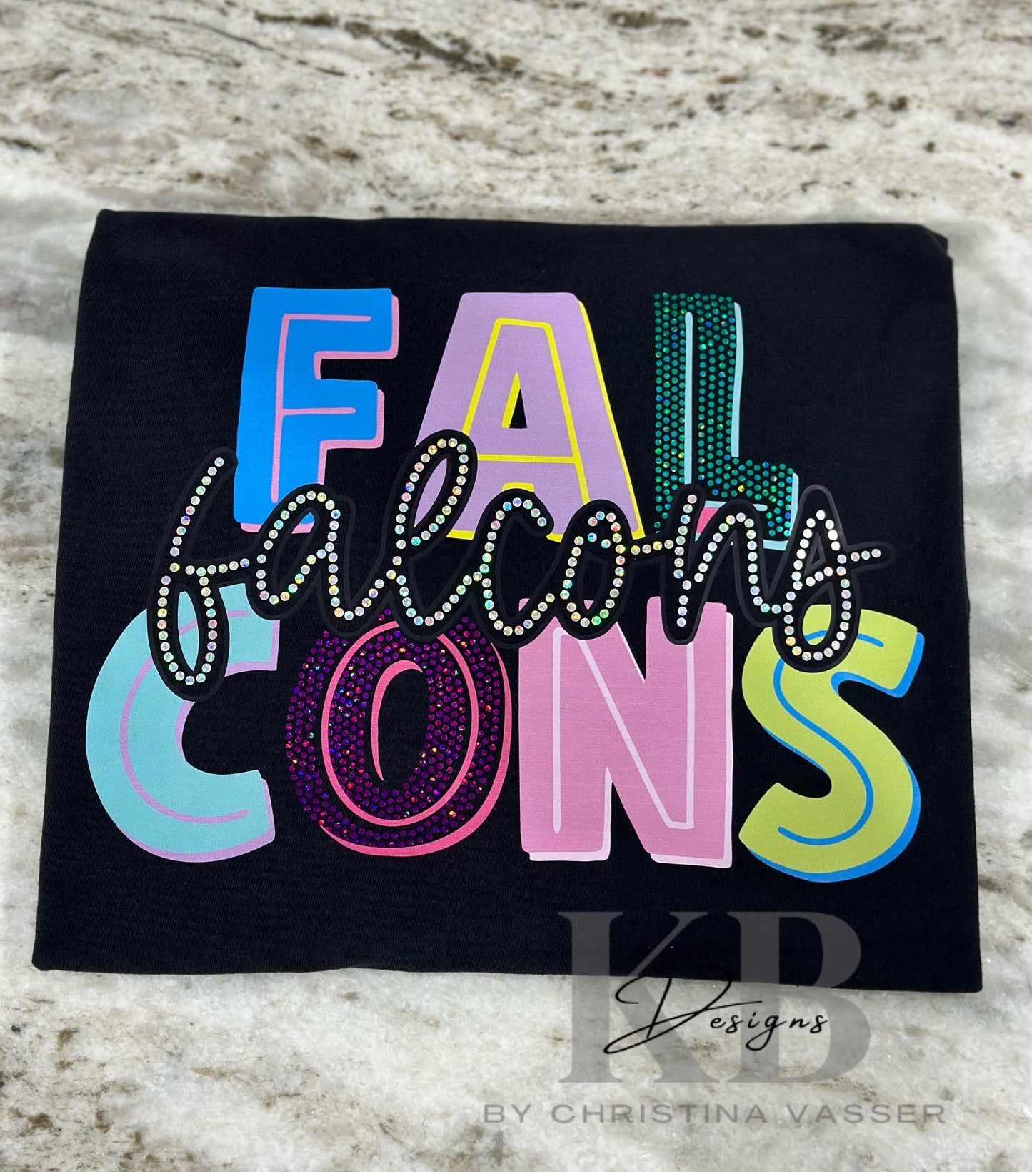 Double Stacked Mascot DTF & Spangle Tee