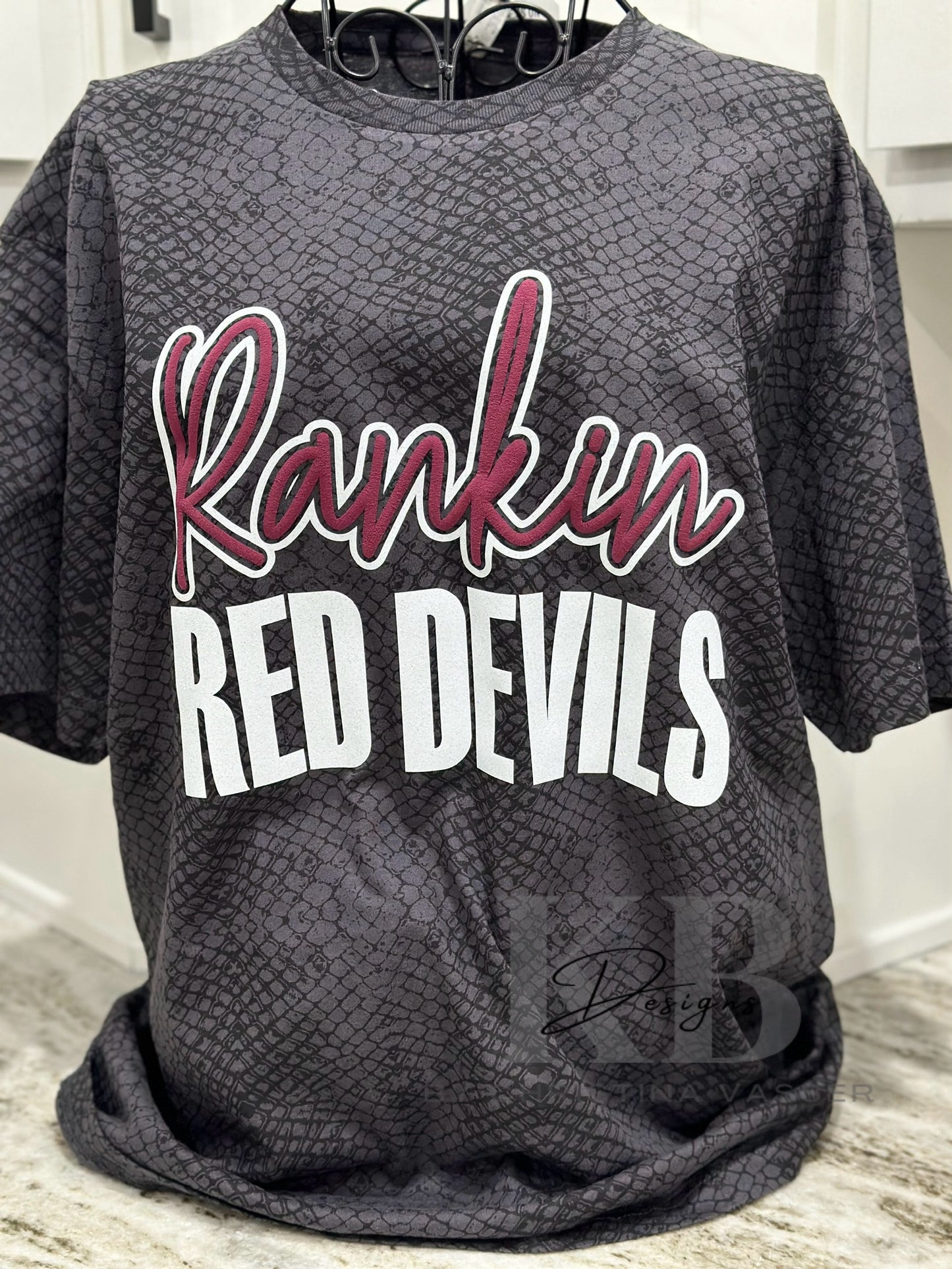 Custom Reptile Mascot glitter & puff Tee