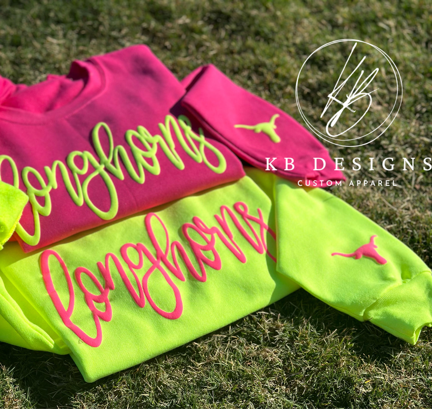 Custom Word NEON Puff Sweatshirt