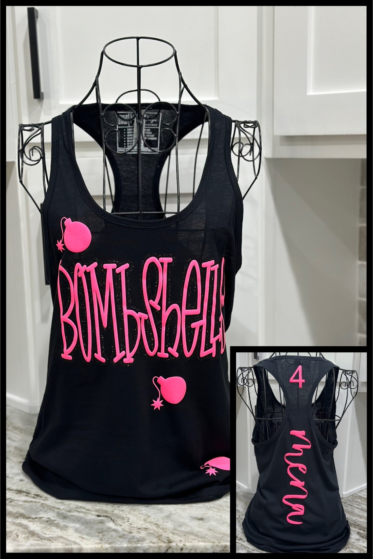 Sports Glitter & Puff Tank Top