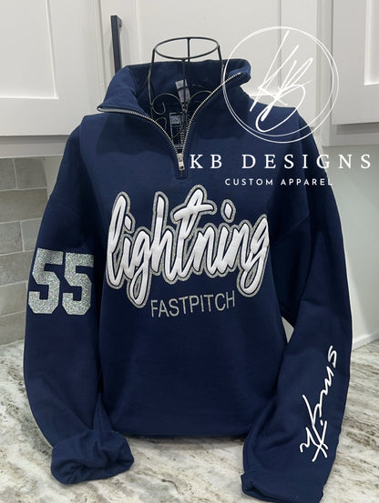 Custom Sports Quarter Zip Pull Over