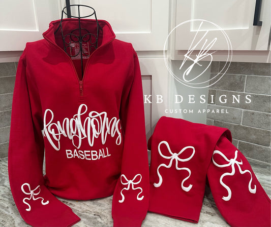 Custom Mascot Sports Jogger set W/Puff Bows