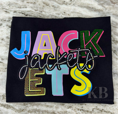 Double Stacked Mascot DTF & Spangle Tee