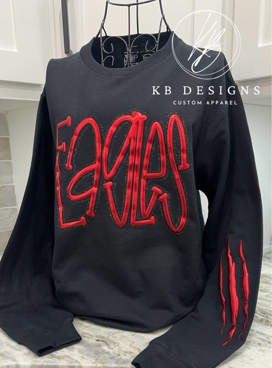 Doodle Mascot W/Sleeve logo sweatshirt