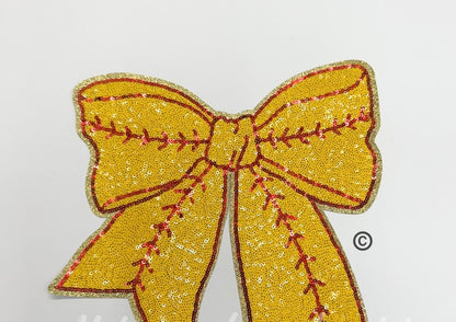 Sequin Sports Bow W/Personalization