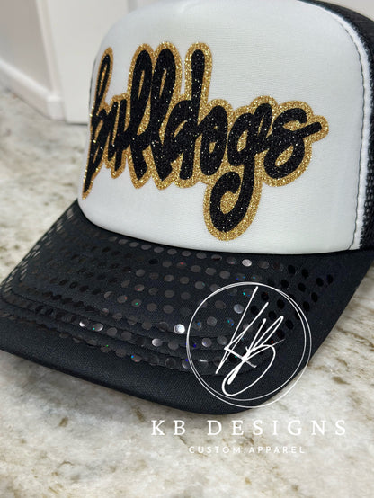 Bulldogs Glitter & Spangle Trucker Hat